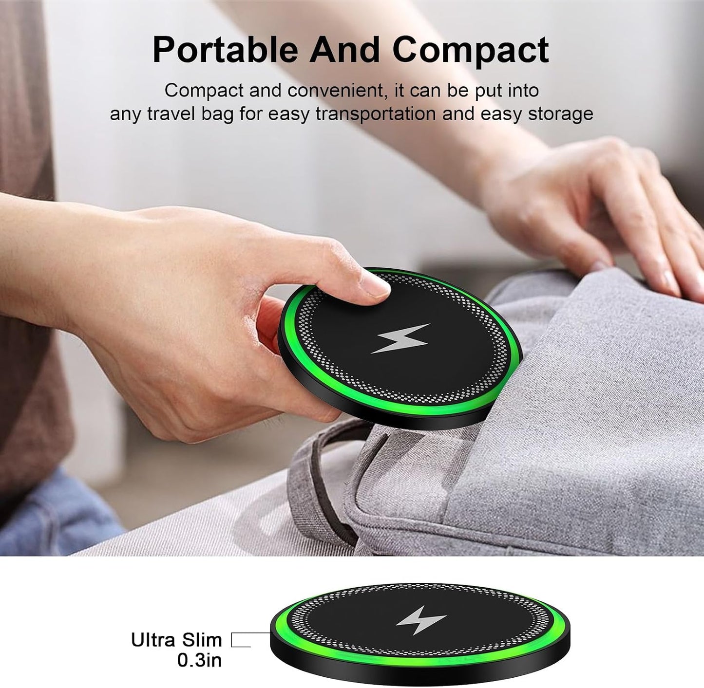 Wireless Charger Samsung Fast Charging Pad for Galaxy S26/S25 Ultra/S25 Plus/S24 FE Ultra/S23/S22/S21/Z Flip Fold 6,15W Wireless Phone Charger Android Charging Mat Station for Google Pixel 9a 9 Pro XL