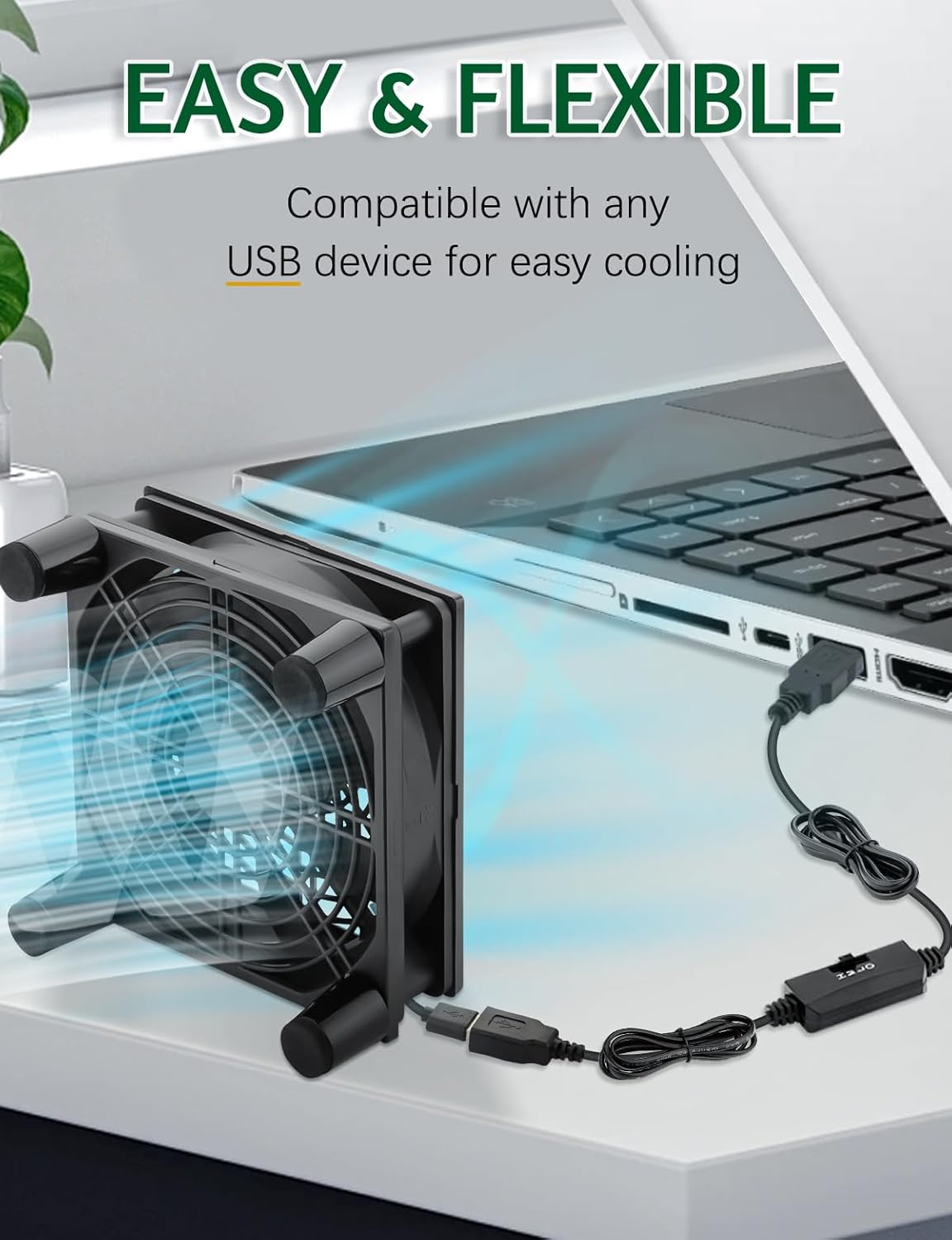 USB 120mm Computer Cooling Fan 5v 3 Speed Controller | Electronics Cooling Pad for Router Xbox PlayStation Receiver DVR T-Mobile 5G Home Internet Gateway Modem Mini PC