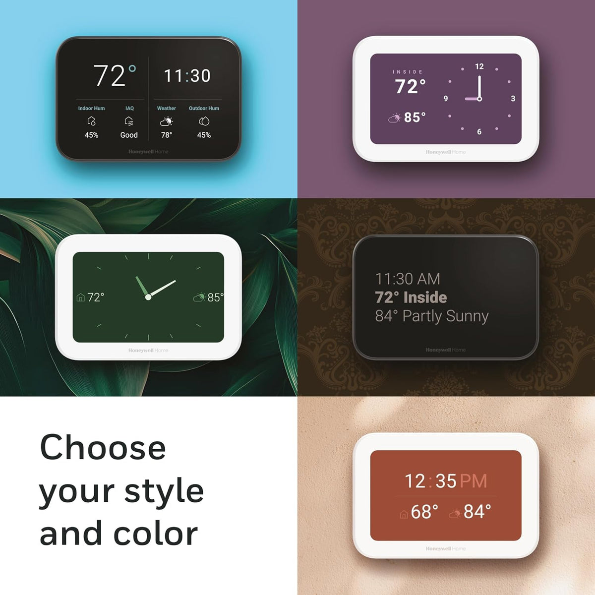 Honeywell Home X8S Premium Smart Programmable Wi-Fi Thermostat with Sensor, Video Doorbell Access, Humidity Control, 5" Customizable Touchscreen, Energy Star, Works with Alexa, Matter, Apple, Google