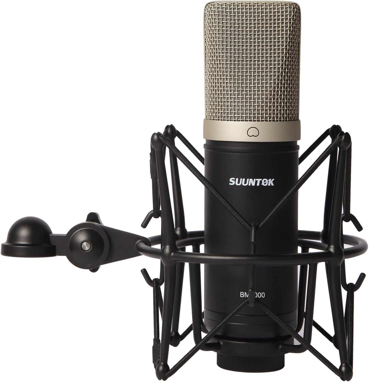 Condenser Microphone XLR, Large Diaphgram Professional Recording Cardioid Microphone Kit w/Shock Mount, for Studio, Live Streaming, Podcasting, Voice-Over, You-Tube (Black)