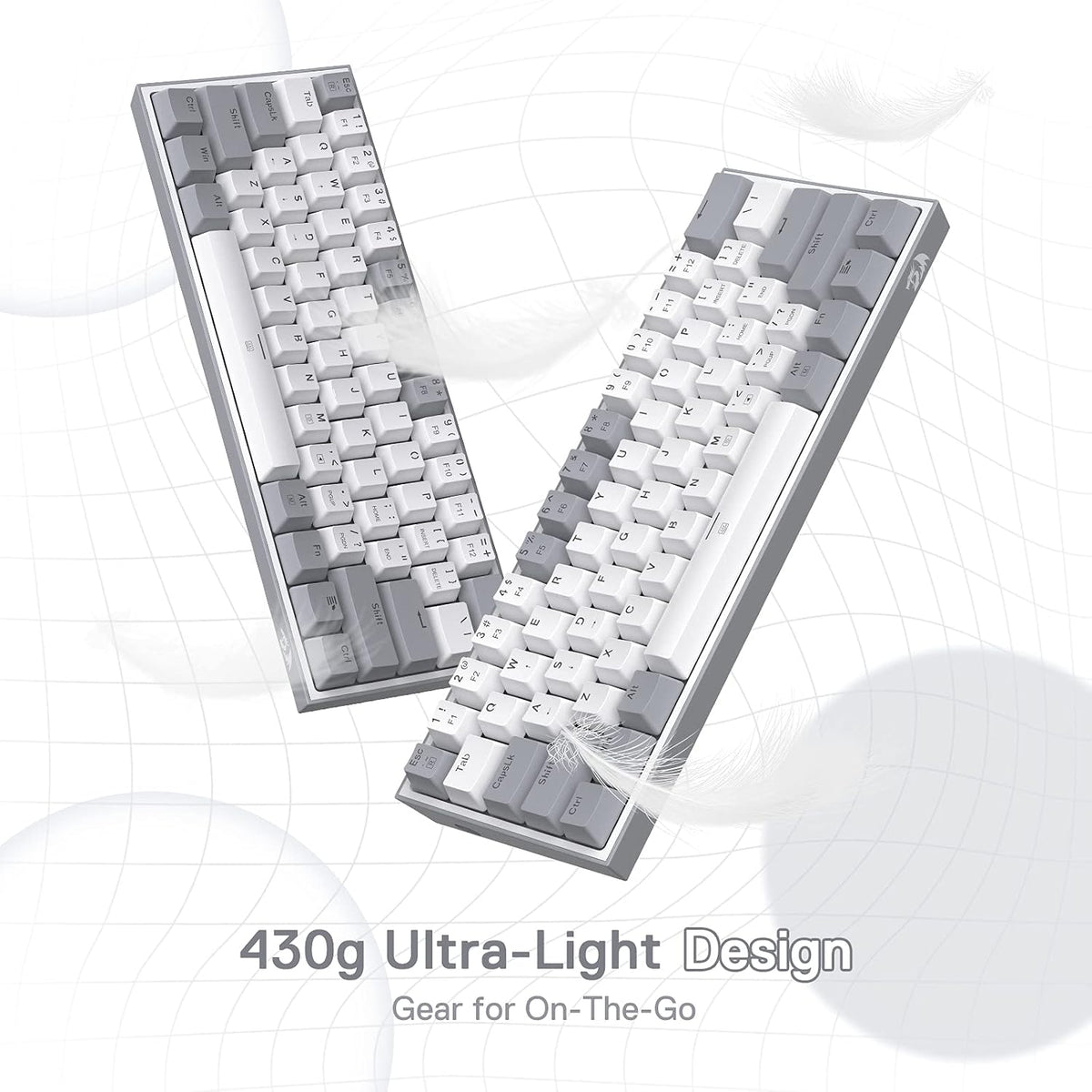 Redragon K617 Wired 60% Compact Hot-Swap RGB Gaming Mechanical Keyboard | 61 Keys Design for More Room to Aim, Swap-Ready Socket for Mod, Vibrant 20-Mode Lighting Hype Vibing, Pro Software Supported