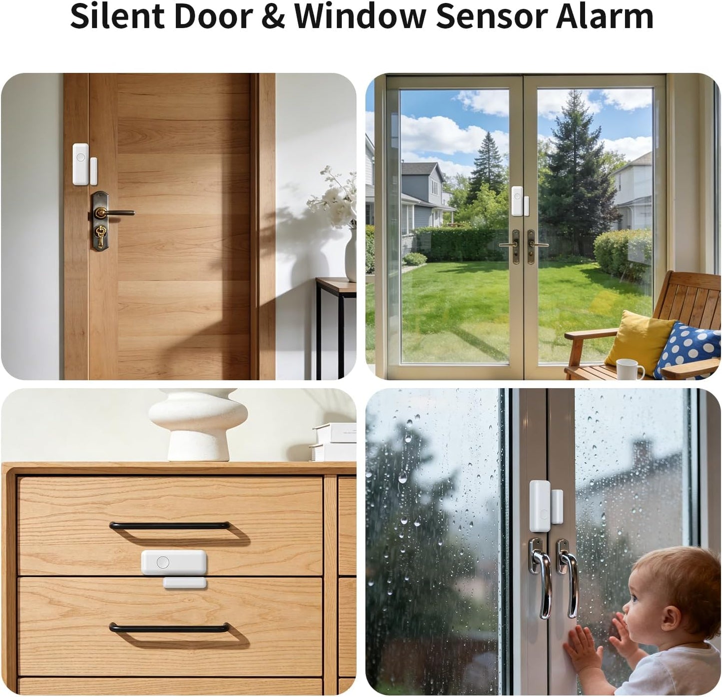Home Security System with Smart Life or Tuya Instant App Alerts and Instant App Alerts,WiFi+4G Compatible with Alexa and Google DIY Alarm System Kit,Door/Window &amp; Motion Sensors,for Apartment