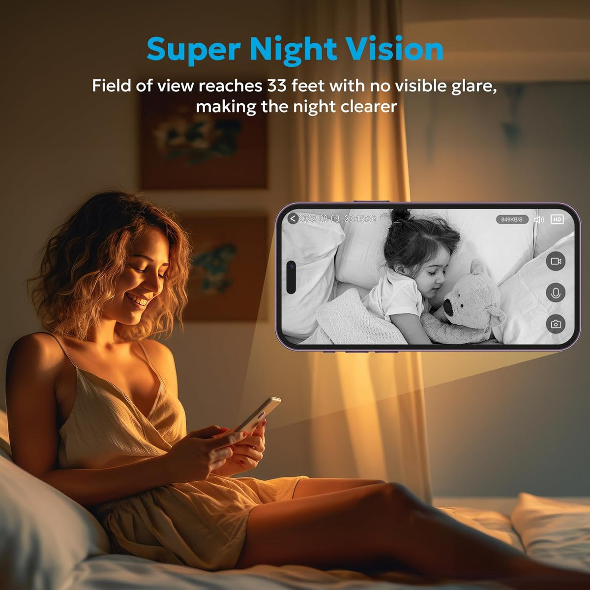 owltron Indoor Security Camera, 2K 3MP Cameras for Home Security