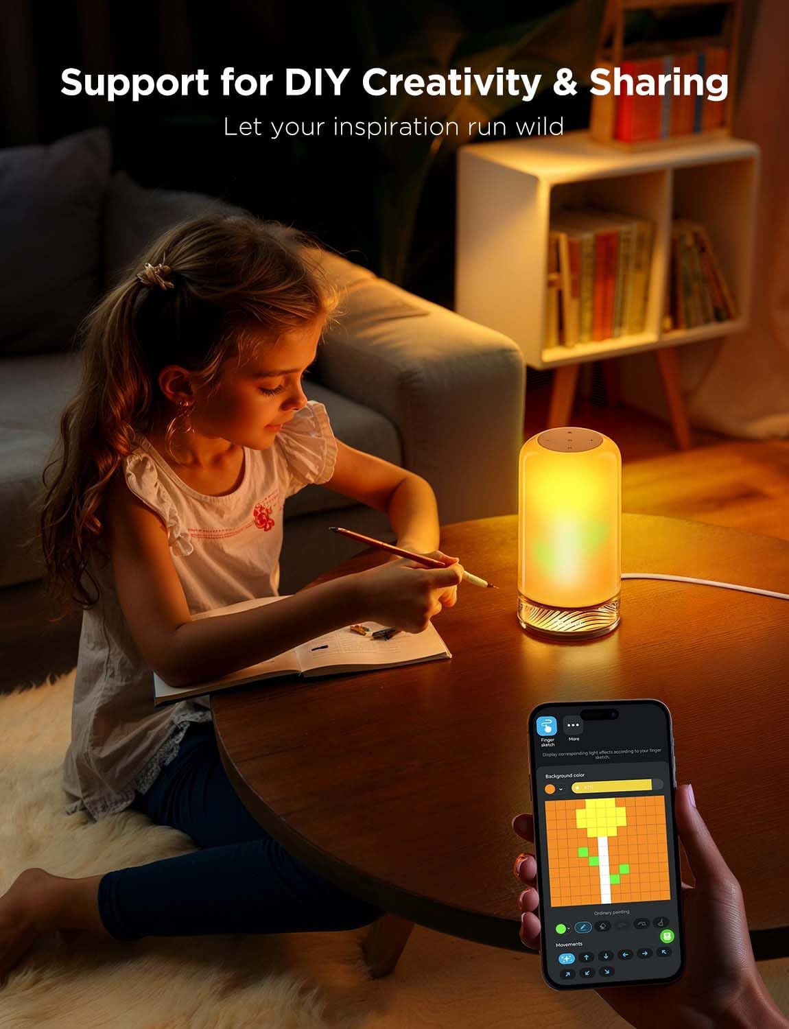 Govee RGBIC Smart Table Lamp 2, Touch Bedside Small Table Lamp (Corded) | LED Desk Lamp Compatible with SmartThings, Matter, Alexa, Nightstand Lamp for Bedroom Living Room Night Light, 64 Scene Modes
