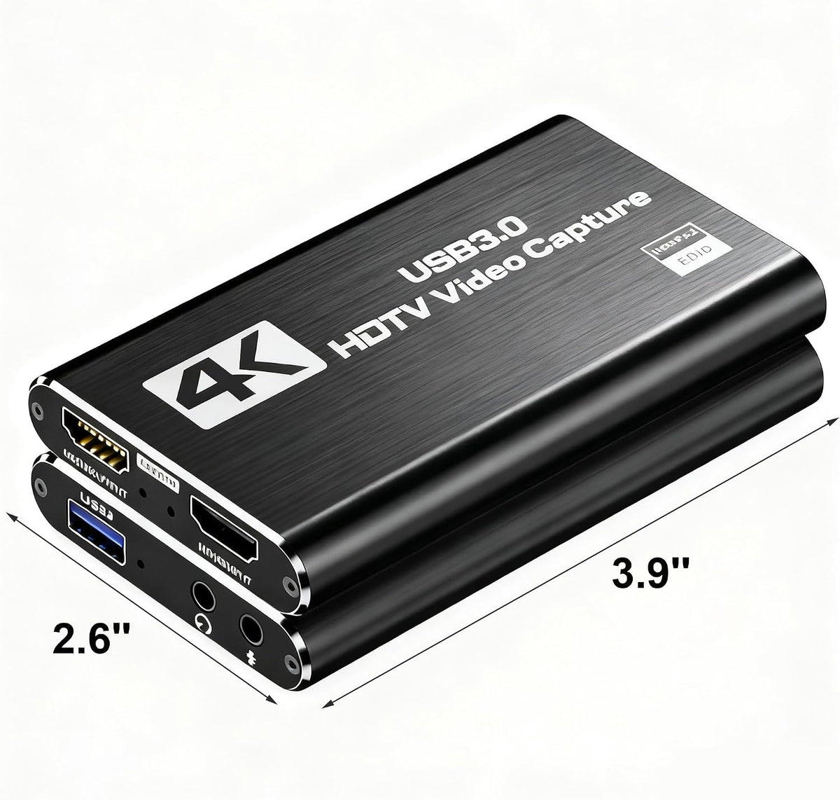 4K HDMI Video Capture Card with Microphone Full HD 1080P 60FPS | USB 3.0 Gaming Capture Device, Compatible with Switch/Xbox/PS4/PS5/PC/OBS