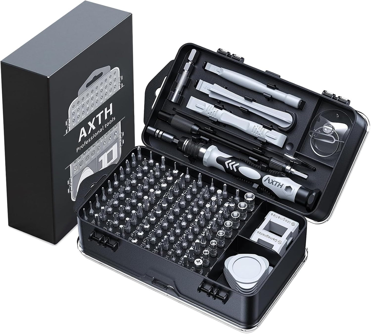 AXTH 115-in-1 Precision Screwdriver Set, [Super Durable] Mini Professional Magnetic Repair Tool Kit, Small Screwdriver for Phone, Computer, Watch, Laptop, Macbook, Eyeglass, Electronic