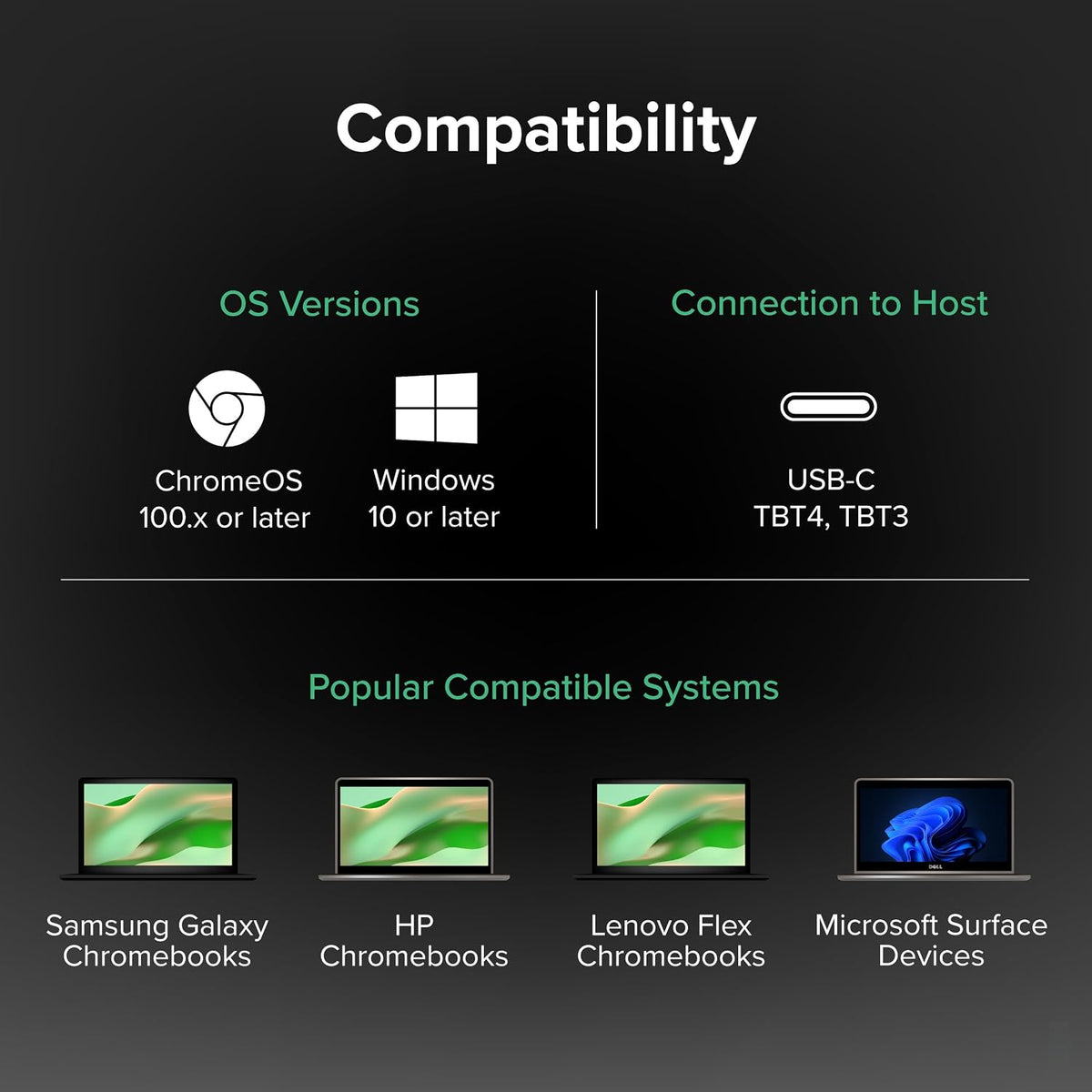 Plugable 12-in-1 Dual 4K USB-C Docking Station for ChromeOS/Windows