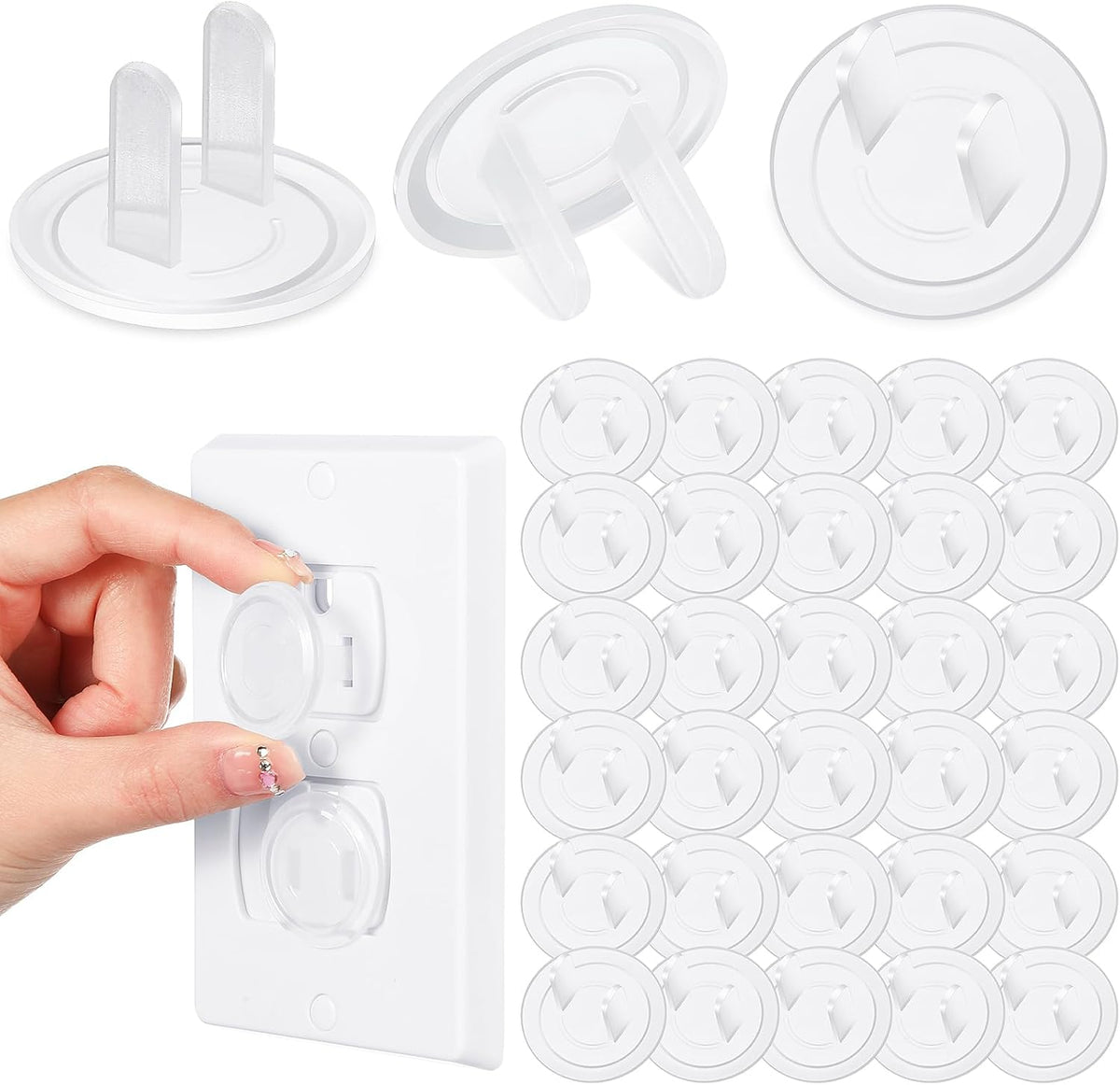 Thyle 200 Pcs Clear Outlet Covers Baby Proof for Electrical Outlets Bulk