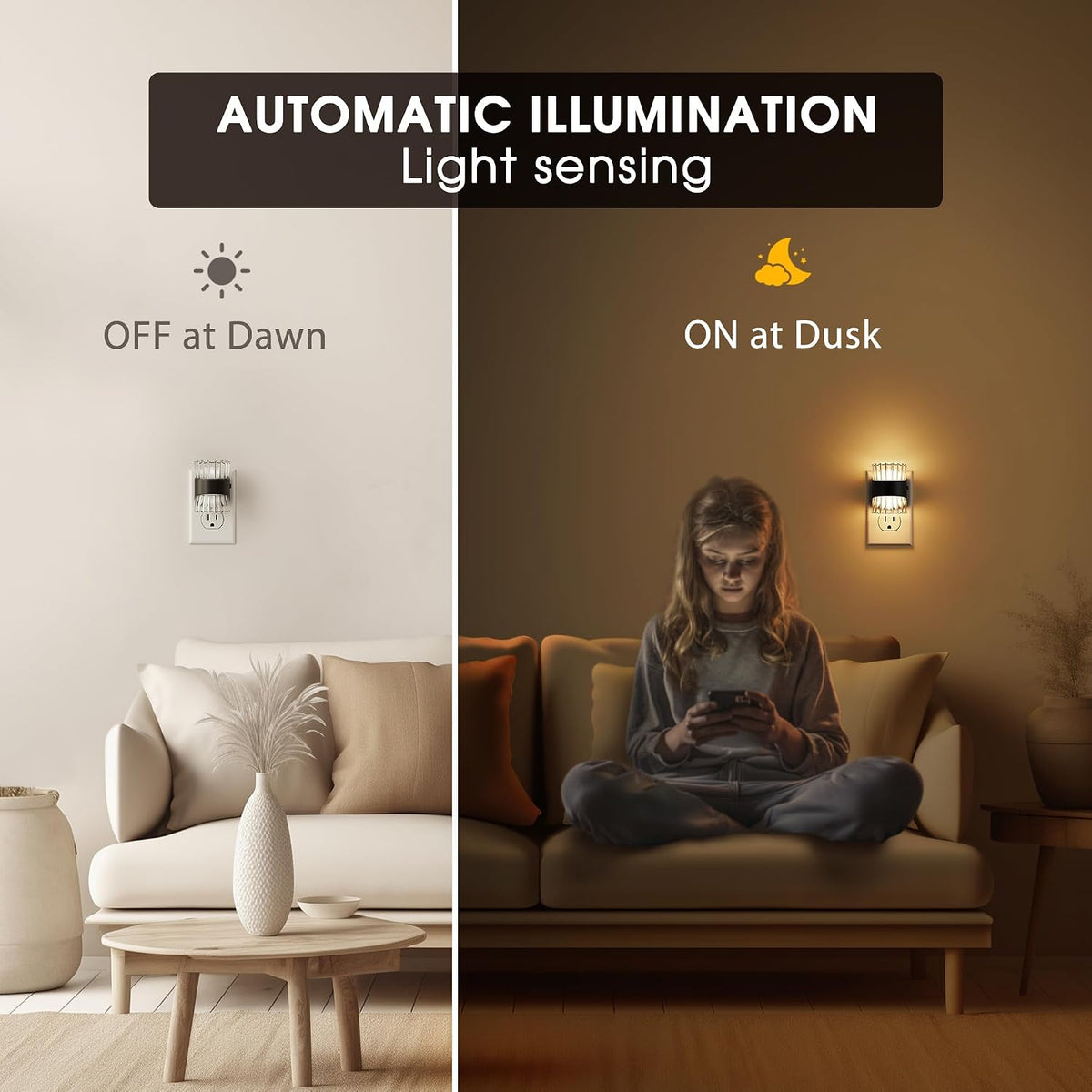 Briignite Night Light, Night Lights Plug into Wall, LED Nightlights