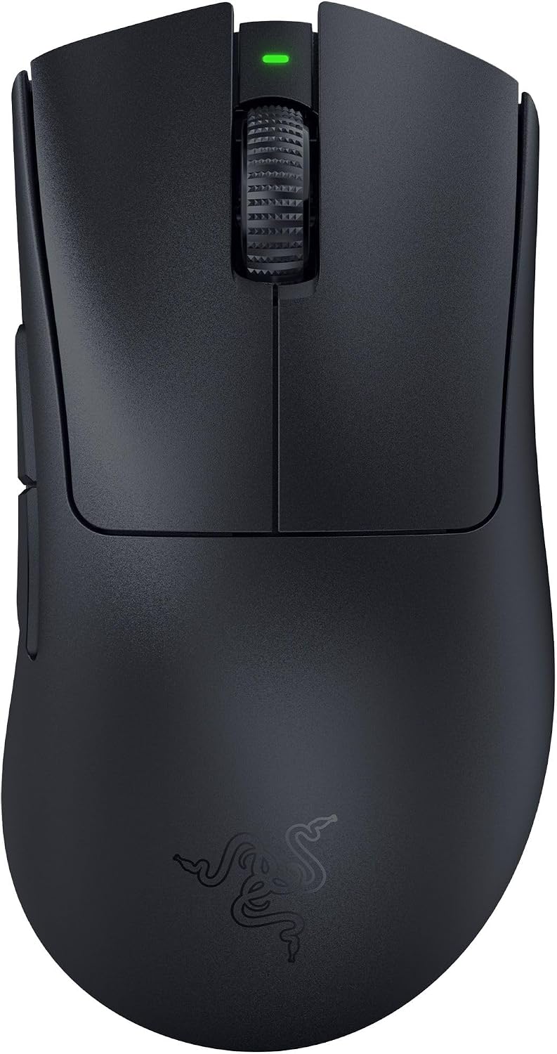 Razer DeathAdder V3 Pro Wireless Gaming Mouse, 63g, 90 Hr Battery, Black | Focus Pro 30K Optical Sensor, Fast Optical Switches Gen-3, HyperSpeed Wireless, 5 Programmable Buttons