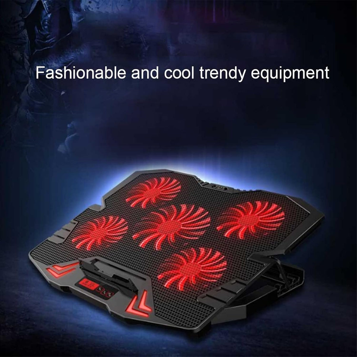 Gaming Laptop Cooler Tablet Notebook Cooling Pad Silent Fans Modes Home Office Display Screen Powerful Cool Stand Holder (Color : B)
