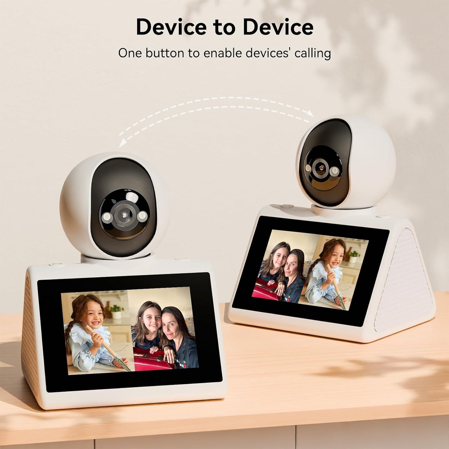 Home Security Camera with 4.3" Screen, Two Way Video Call Function for Elderly, Baby and Pets, 1080P HD with Motion Detection