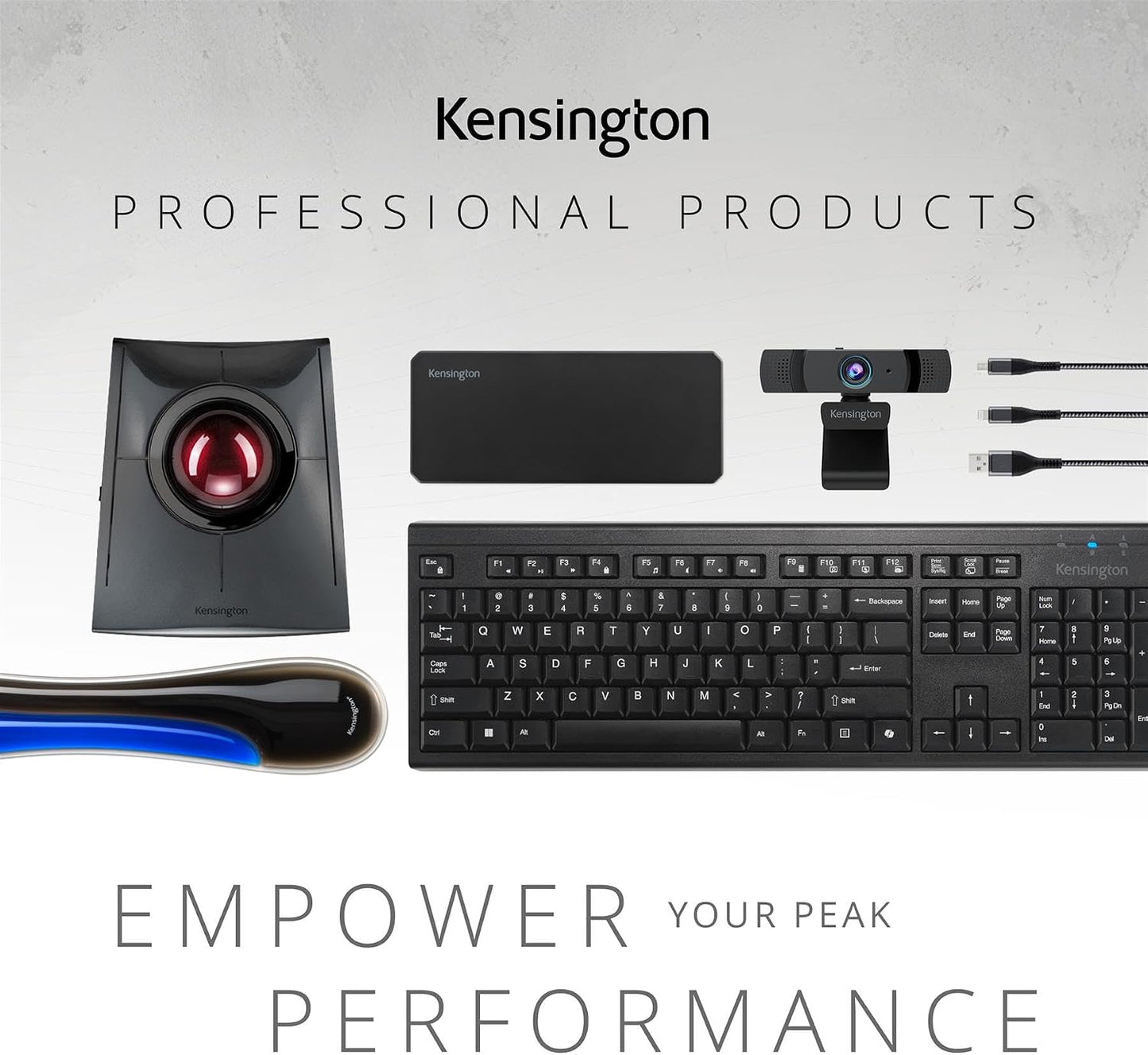Kensington W1060 EQ 1080p Fixed Focus Webcam with Stereo Microphones, Auto Light Correction, USB Plug‑and‑Play for PC & Mac (K81171WW)