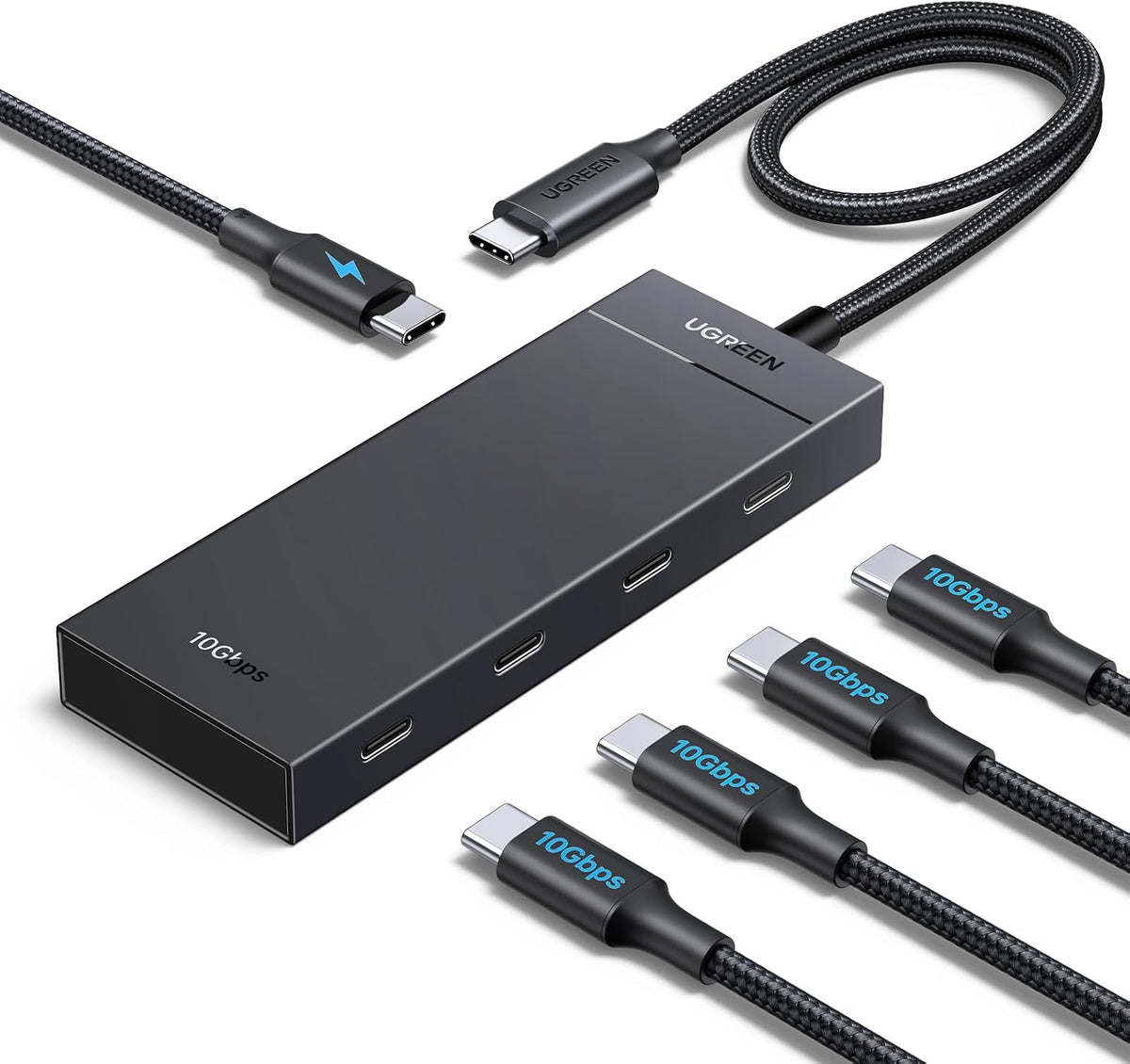 UGREEN USB C Hub 4 Ports, Multiple USB-C 3.2 Hub, 100W PD Port, Aluminum