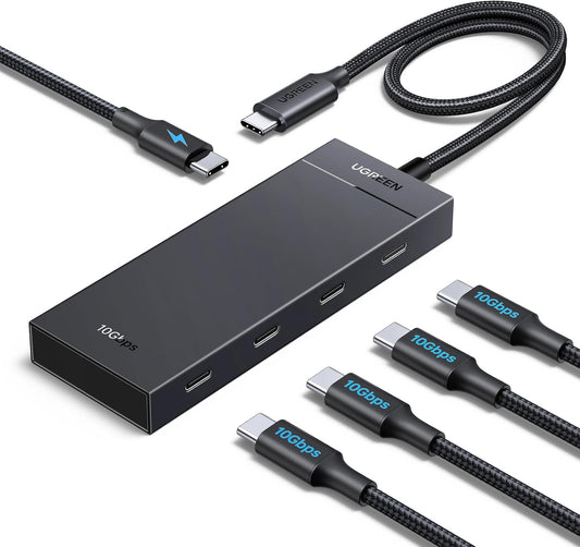 UGREEN USB C Hub 4 Ports, Multiple USB-C 3.2 Hub, 100W PD Port, Aluminum