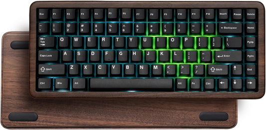 Womier 75% Mechanical Keyboard Wireless with Wood Natural WD75 V2 QMK/VIA