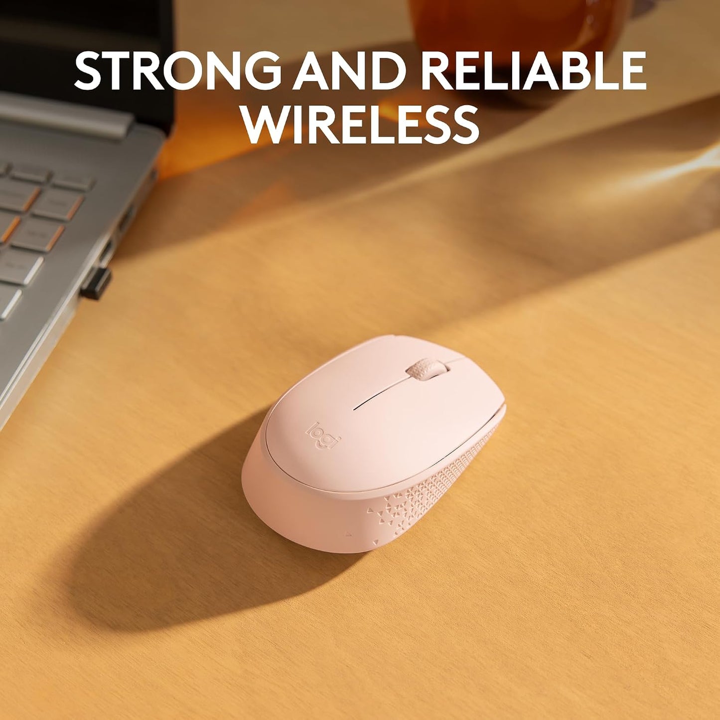 Logitech M170 Compact Ambidextrous 2.4 GHz Wireless Mouse - Rose | Ambidextrous mouse with 2.4 GHz USB-A Nano Receiver, Optical Tracking, 12-Months Battery Life, PC, Mac, Laptop compatible