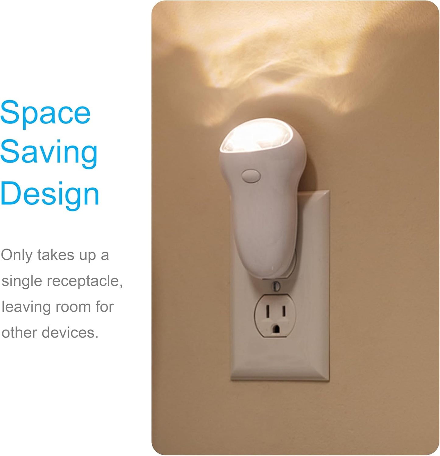GE 3-in-1 LED Power Failure Nighlight Emergency Flashlight Soft White Night Light Plug Into Wall Rechargeable Dusk to Dawn Auto On/Off Hurricane Storm Tornado 11281