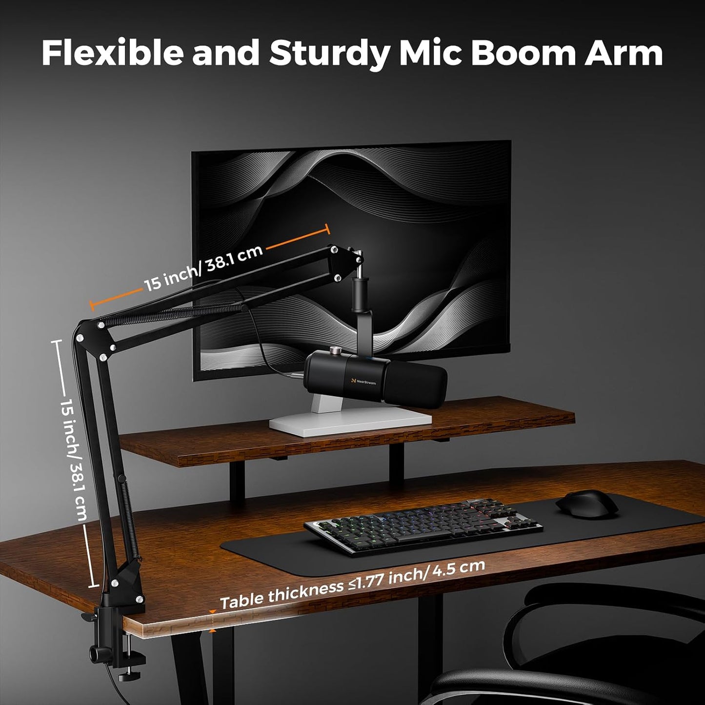 AM10X USB/XLR Dynamic Podcast Microphone with Boom Arm | Supercardioid Mic with AI Noise Cancellation, Mute, Gain and Monitoring, for PC, Audio Mixer, Podcasting, Streaming, Gaming