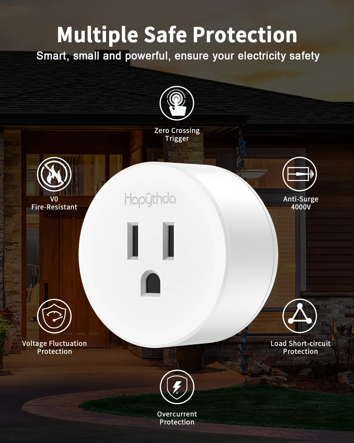 Smart Plug with Remote, 2.4GHz Wi-Fi & RF433 Wireless Remote Control Outlet Light Switch NO Neutral Wire Required, Works with Smart Life/Tuya APP, Compatible with Alexa/Google Home, White