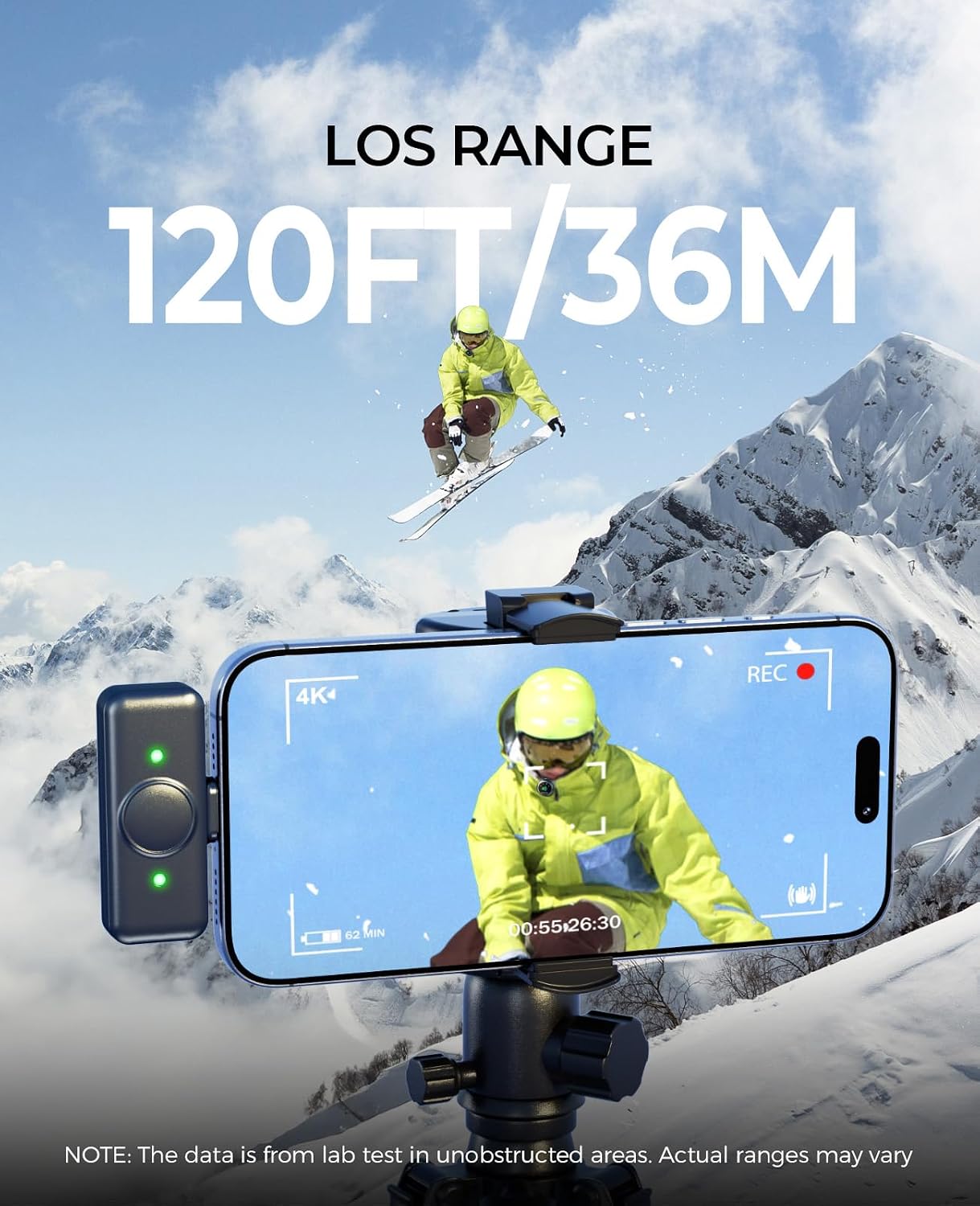 Magnetic Wireless Microphone for iPhone: Wireless lavalier Microphone for Android with Intelligent Noise Reduction Hi-Fi Recording Vlogging Recording for Content Creator