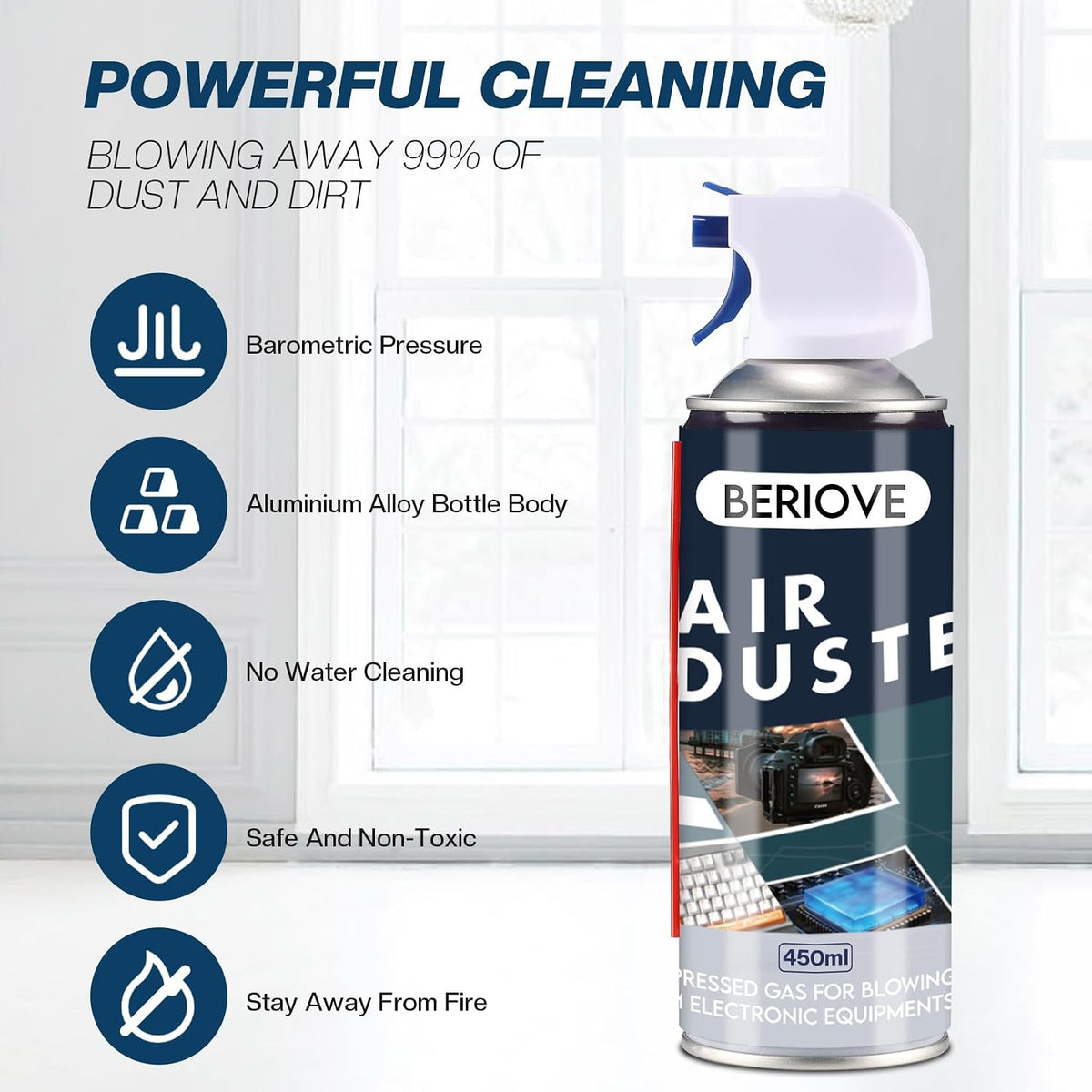 Compressed Air Duster- Keyboard Cleaner for Laptop
