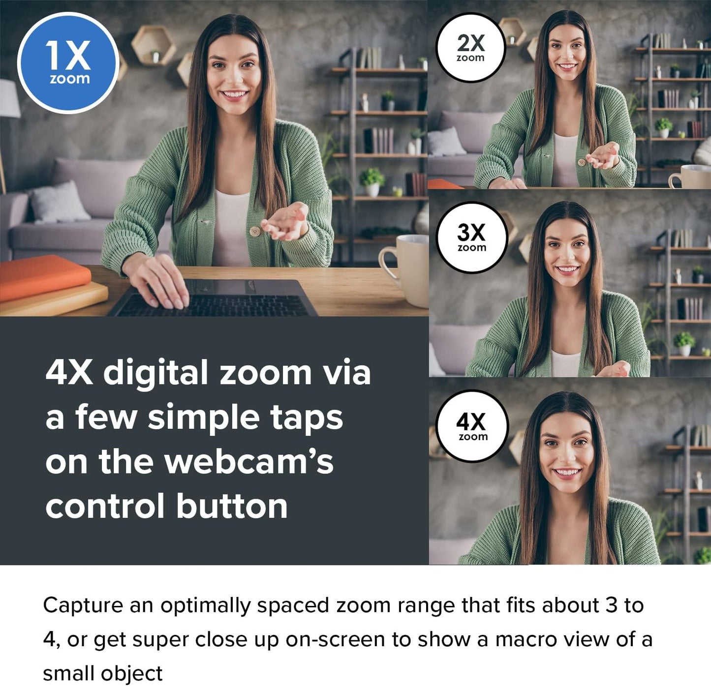 Creative Live! Cam Sync V3 2K QHD Webcam with 4X Zoom | 2K QHD Webcam, 4X Digital Zoom, Dual Microphones, Plug-and-Play, PC, Meetings