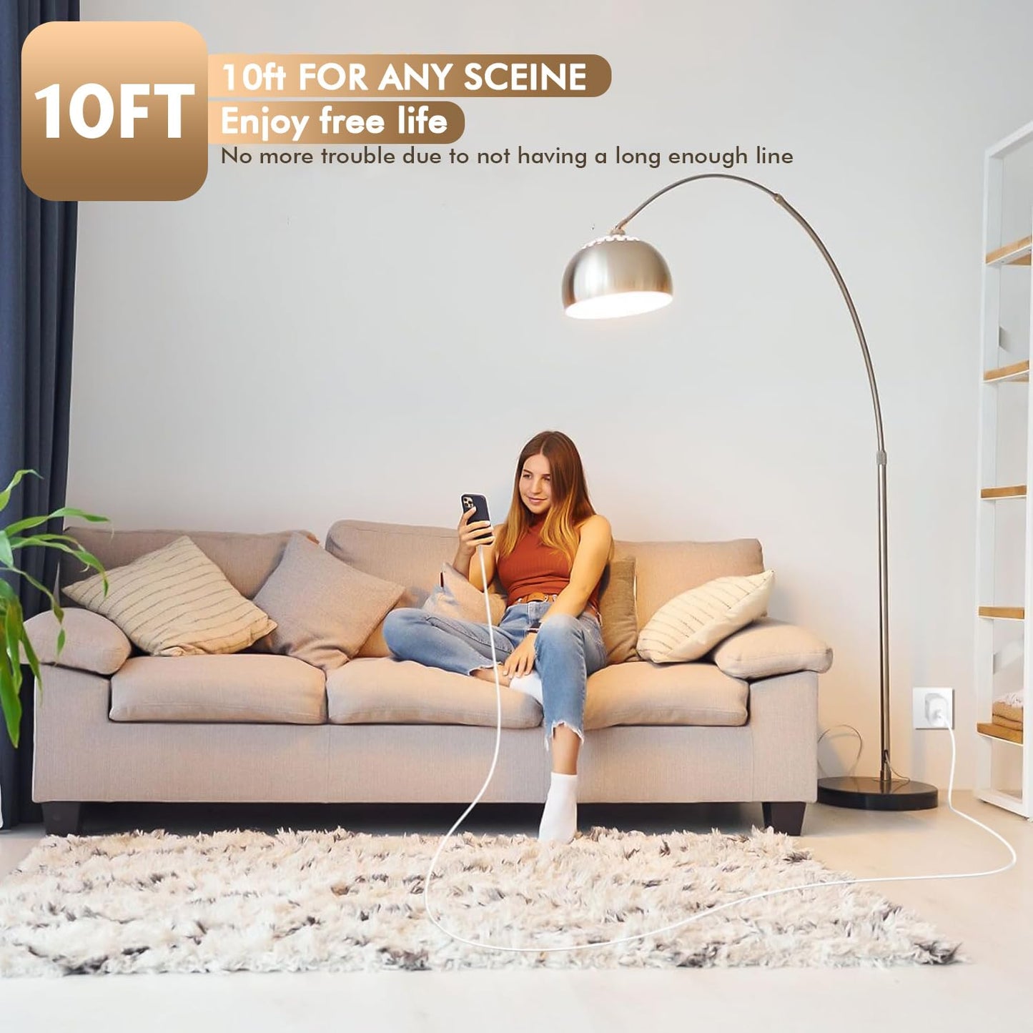 [Apple MFi Certified]10FT Fast iPhone Charger,Extra Long Apple Charger Fast Charging 2Pack USB C Charger Block Plug + 10Foot Lightning Cable Cord for iPhone 14/Pro/Pro Max/Plus/13/12/11/XS/XR/X/SE2022