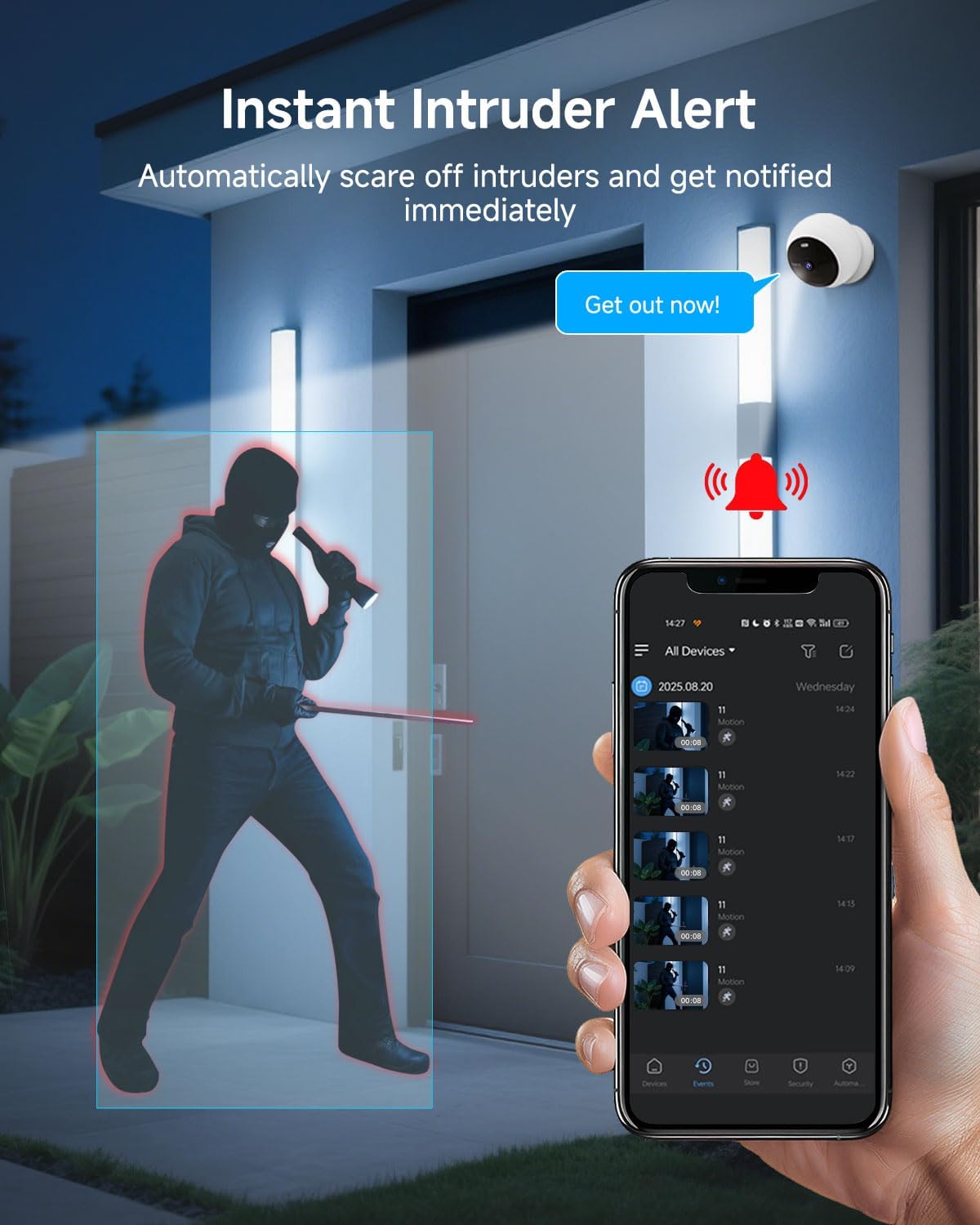 Noorio B200 Security Camera Wireless Outdoor Magnetic, 1080p Cameras for Home Security, Battery 1Min Install AI Motion Detection WiFi Indoor Camera, Color Night Vision, 2-Way Talk, Work with Alexa