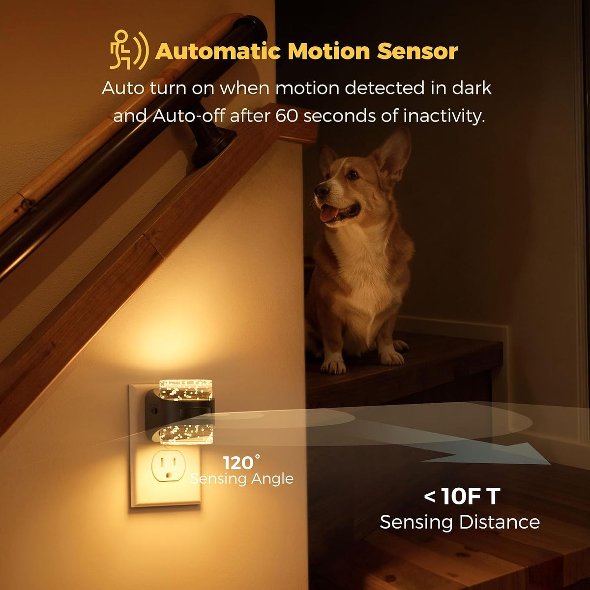 L LOHAS LED Motion Sensor Night Light,5CCT Night Lights Plug into Wall