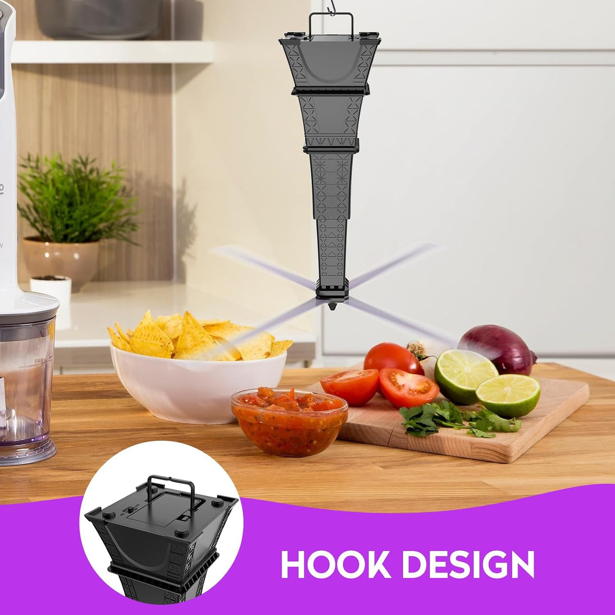 Fly Fans for Tables, Fly Repellent Fan Keep Flies Away, Battery Powered Bug Fans with Holographic Blades for Picnic, BBQ, Restaurant, Party and Kitchen, Indoor and Outdoor 4 Pack