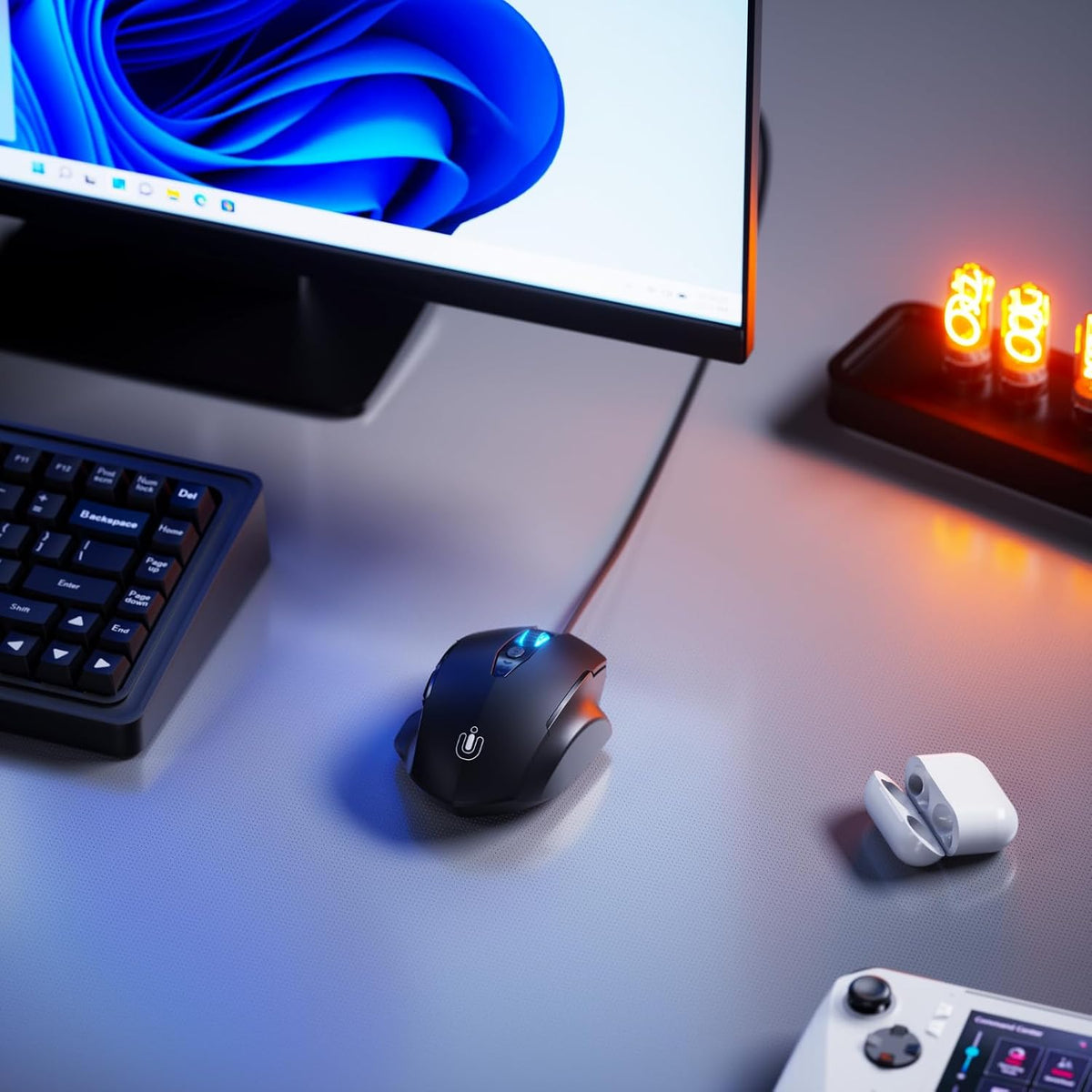 Uineer Wired Mouse, USB-A Computer Mouse with 6 Buttons,Adjustable | Plug-and-play USB-A wired connection with 6 programmable buttons, 7200 DPI and a 1.5 m cable.