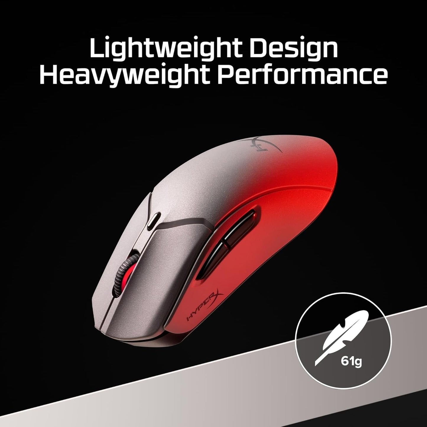 HyperX Pulsefire Haste 2 Pro 4K Wireless Gaming Mouse for PC, 4k Polling, Rechargeable 90 Hour Battery, Lightweight 61g, 26K Sensor, 2.4GHz, Bluetooth, Slate Grey