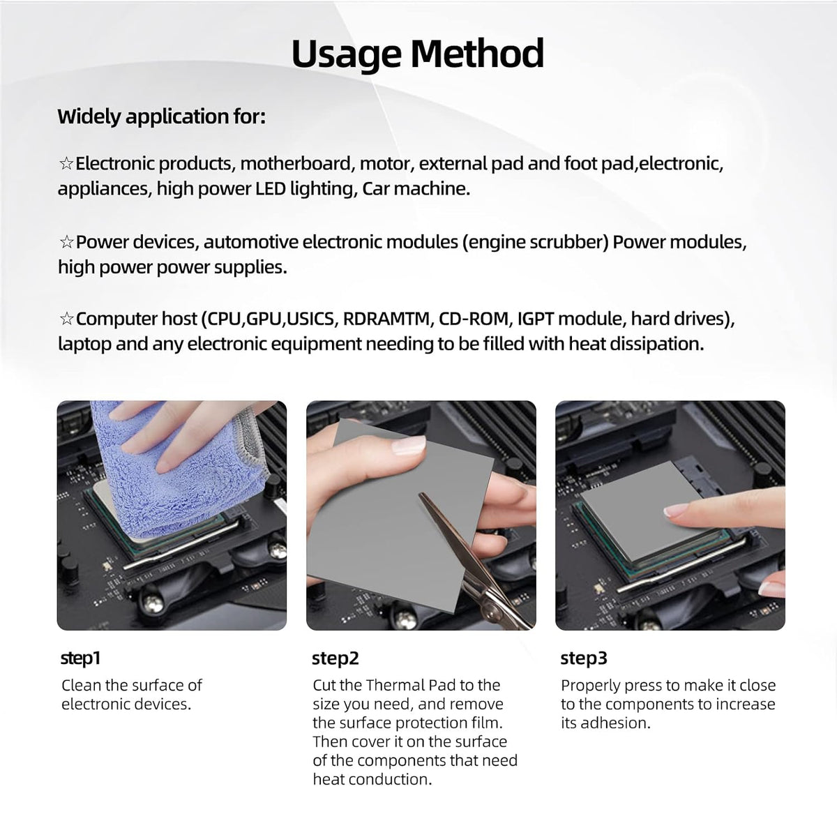Maxtor Thermal Pad 14.8 W/mK, 120x120x1.5mm(1 pcs) Silicone Thermal Pads Non Conductive Heatsink Cooling Pad, Highly Efficient Heat Resistant Soft Pad for Laptop Heatsink/SSD/CPU/IC/LED Cooler