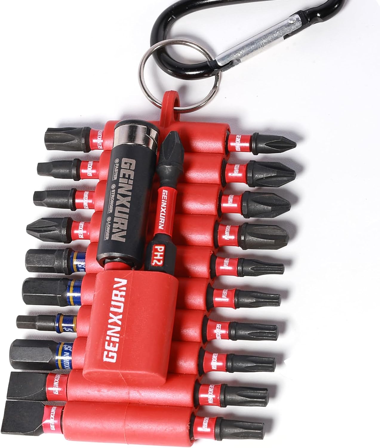 (PH/TORX/HEX/PZ/SQ/SL) Screwdriver Bits Set, 66 Pieces Impact 1”/ 2”Magnetic S2 Steel Multi Power Insert Driver Bits and 3Pc Bit Holder with Organizer Sleeve