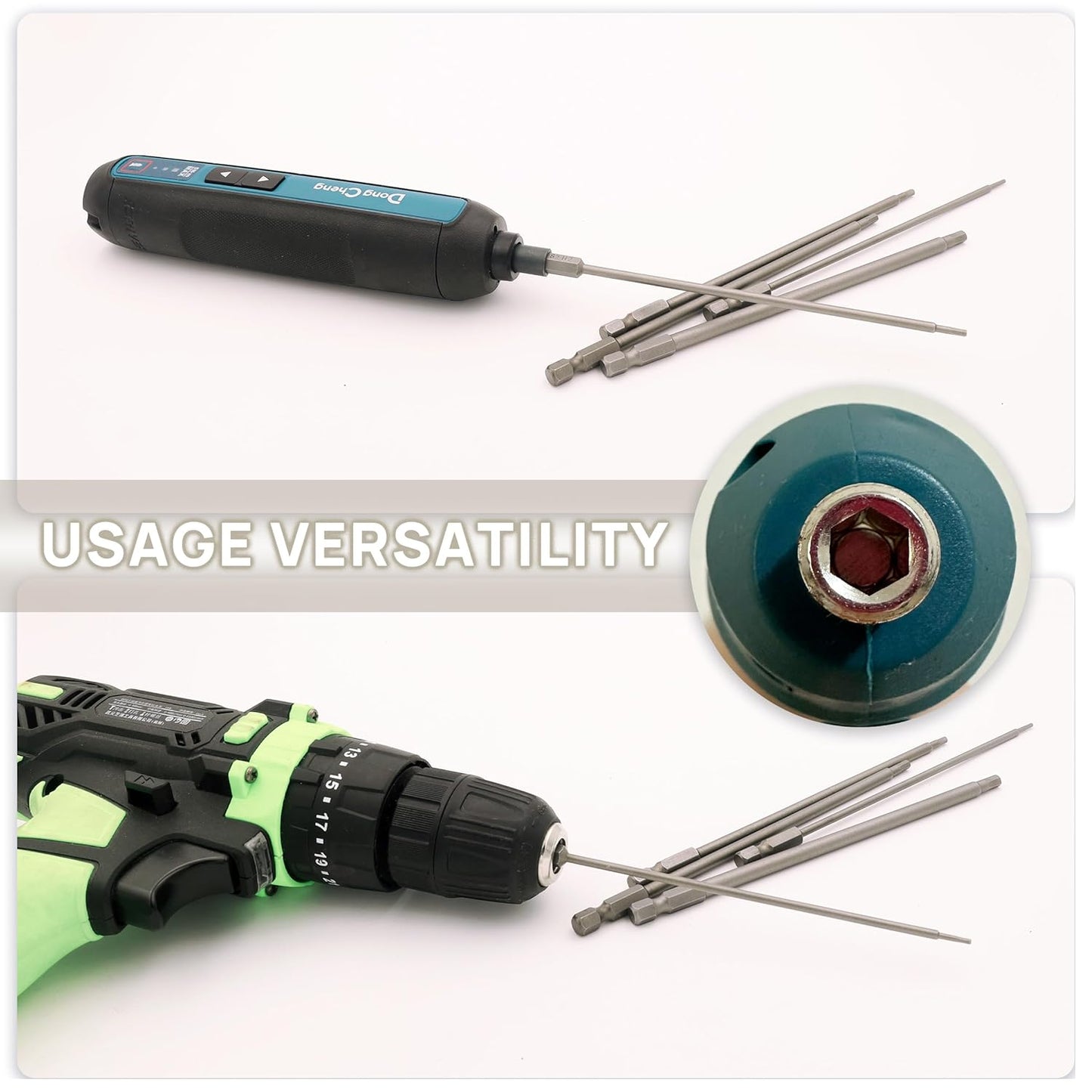 RC Hex Bit 1.5mm 2.0mm 2.5mm 3.0mm 4mm for Electric Screwgun/Power Drill | 6 Inch Power Bits,Hex Head Allen Wrench Drill Bit Set,Professional Grade ¼ Inch Hex Shank for Screwdrivers,High Quality Steel