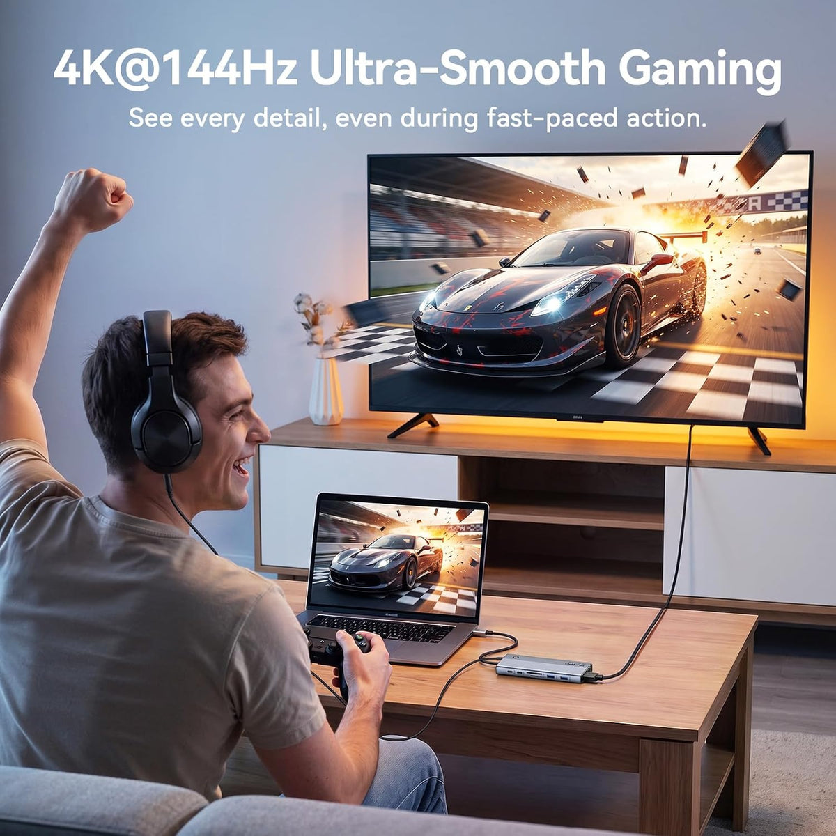 Laptop Docking Station 3 Monitor 4K, 14-in-1 USB C Docking Station
