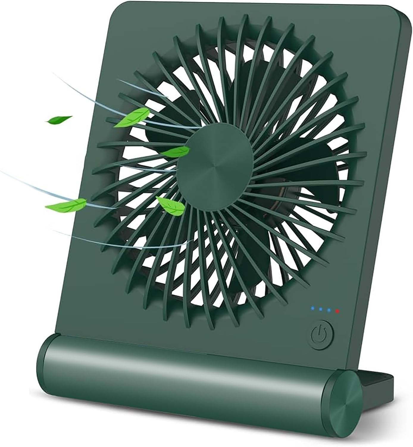 Desk Fan, Rechargeable Battery Operated, 3 Speeds Ultra Quiet Strong Wind | USB-C powered,180° tilt folding.25dB quiet.2000mAh battery:12/8.5/4.5hrs.Portable,personal fan for desk,office,home,bedroom.