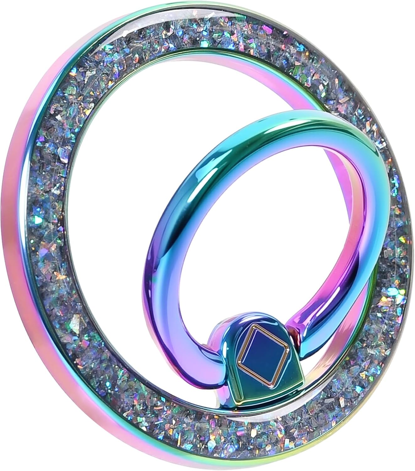Magnetic Phone Ring for MagSafe Grip [Super Magnet] Stylish Twinkle Design Ring Holder Stand, Mag Safe Accessory for iPhone 17/16/15/14/13 Pro Max Plus, Colorful