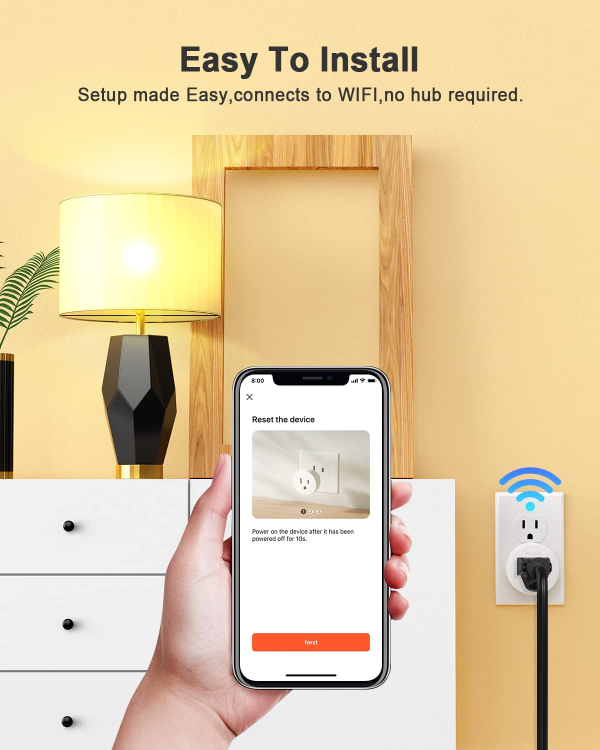 Smart Plug with Remote, 2.4GHz Wi-Fi & RF433 Wireless Remote Control Outlet Light Switch NO Neutral Wire Required, Works with Smart Life/Tuya APP, Compatible with Alexa/Google Home, White