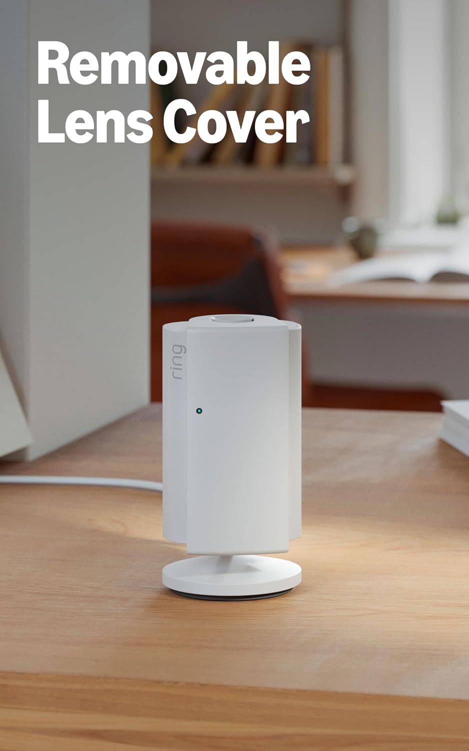Ring Indoor Cam 2K (newest model) — Retinal 2K for crisp, true-to-life video quality, 6x Enhanced Zoom, Night Vision, White