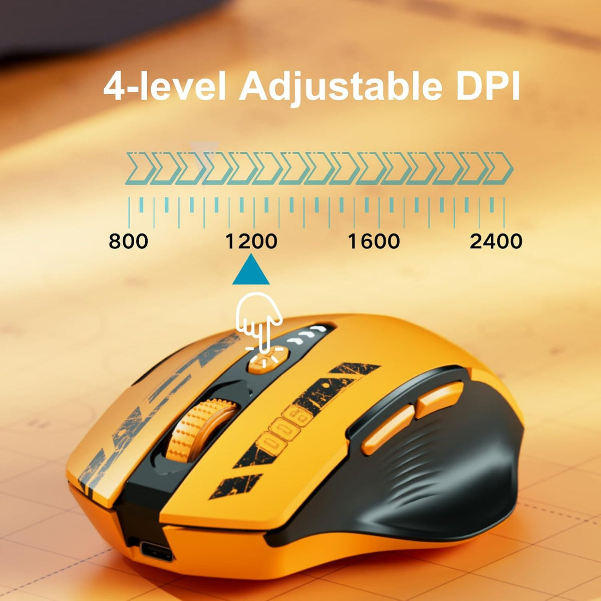 Uineer Bluetooth Mouse, Tri-Mode Wireless, Rechargeable, 3-Device Switch