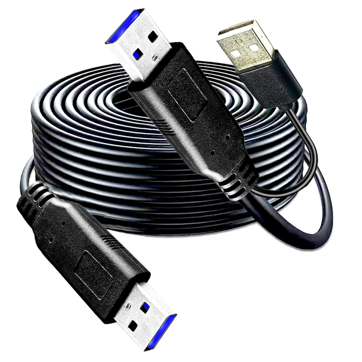 YOTETION Long USB3.0 A to A 80FT Cable,USB3.0 A Wire Rod to USB A 3.0 Cable Male to Male Data Compatible with Hard Drive, Camera, DVD Player, TV, Flash Light, Hub, Monitor, Speaker, and More