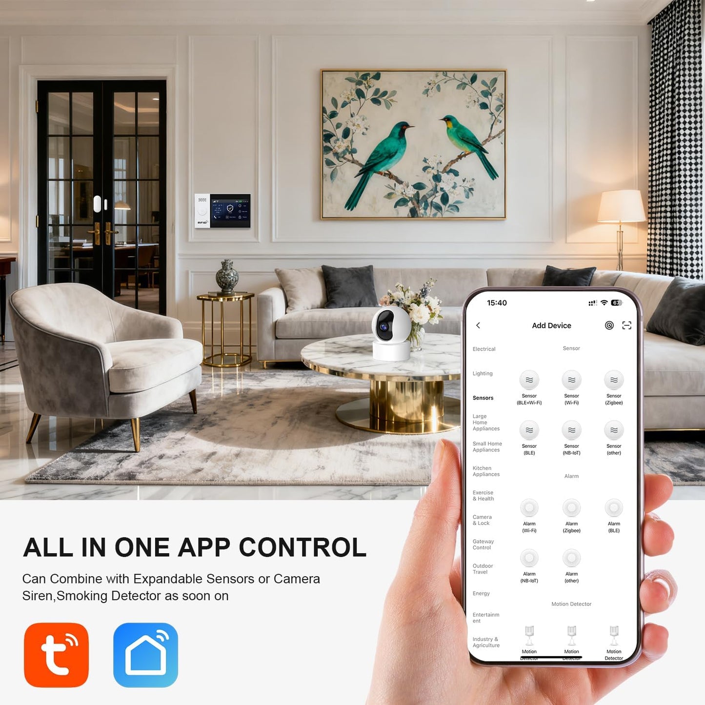PGST Wireless Alarm System for Home Security,No Monthly Fee,4.3 Inch Touchscreen,Door and Motion Sensors,Compatible with Alexa and Google Home for Apartment,Garage