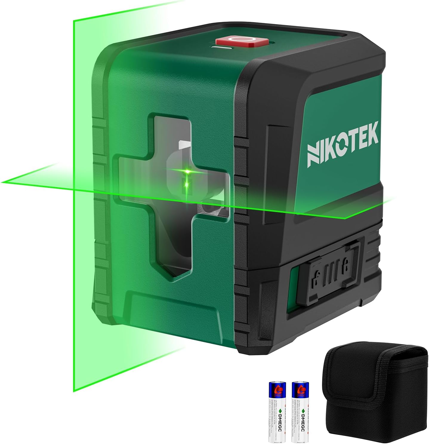 Laser Level, Self-leveling Green Line Laser With Horizontal and Vertical Lines for Construction and Picture Hanging, Battery Included (NK01G)