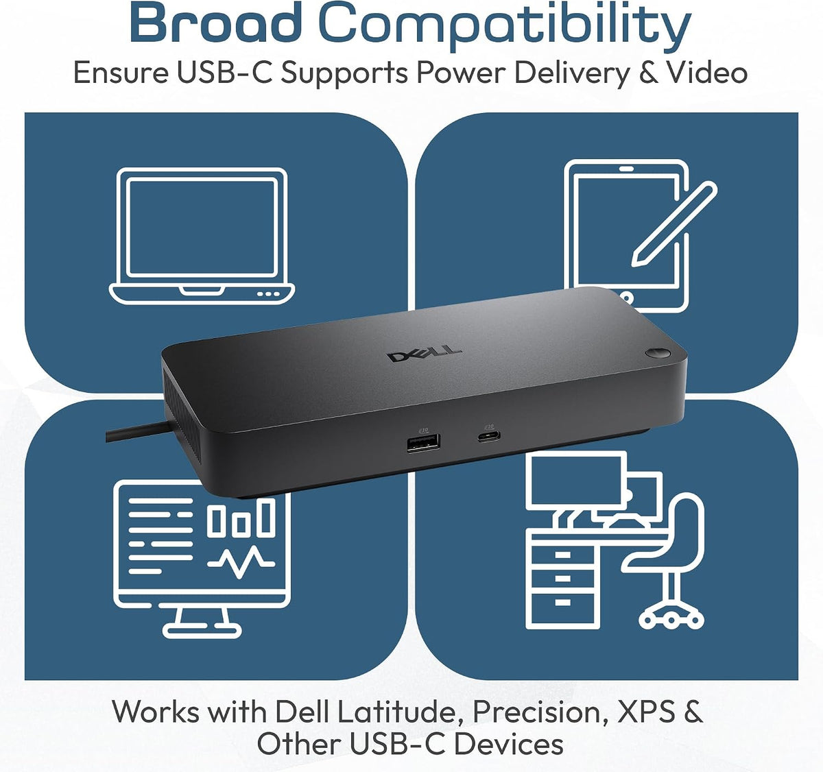 Dell WD25 Docking Station USB-C Pro Dock, Up to 100W Power Delivery – Boomph’s Ultimate Performance Dock Solution for Your Workspace