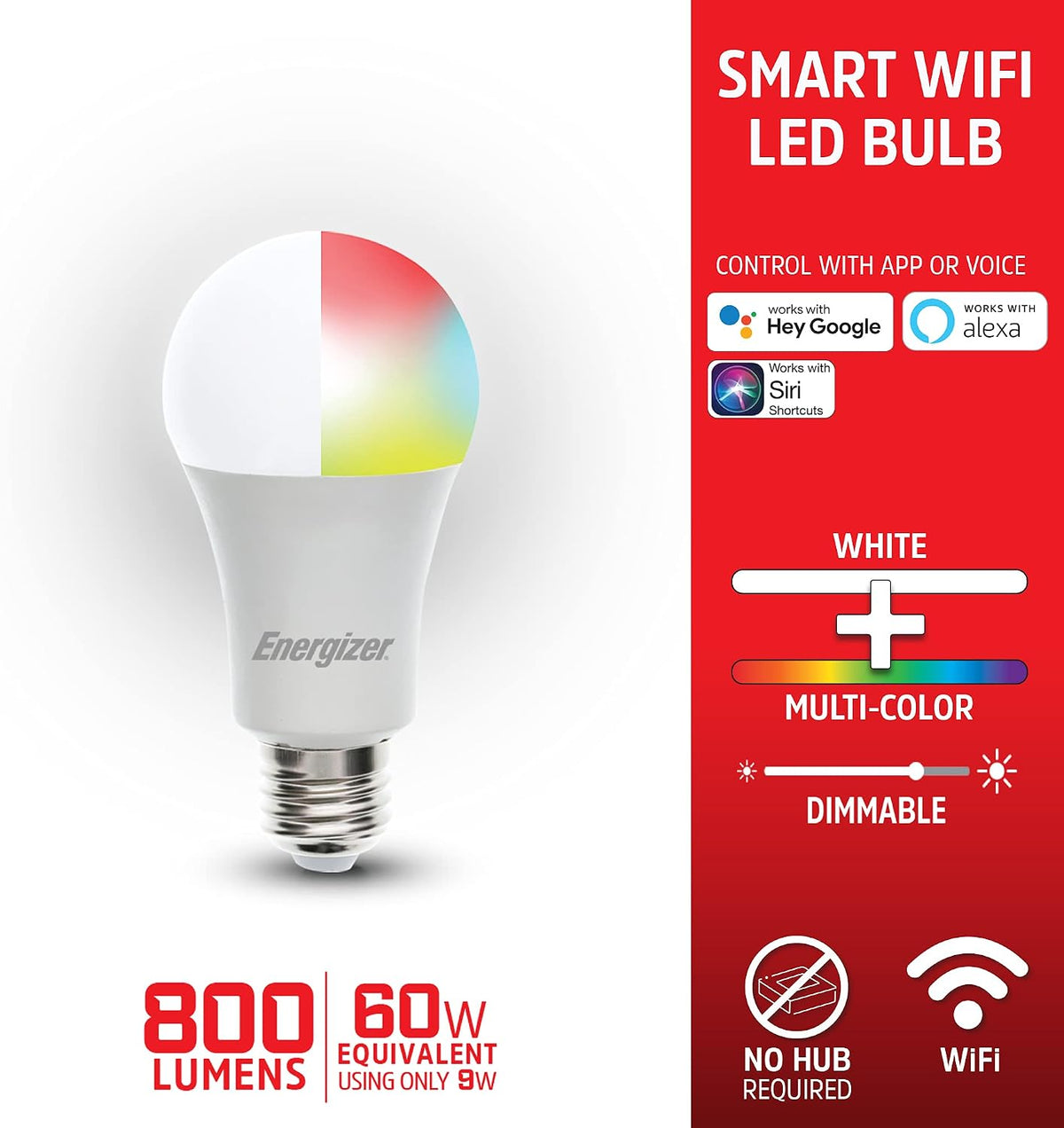 Energizer SMART RGBW A19 Bulb - 2 Pack