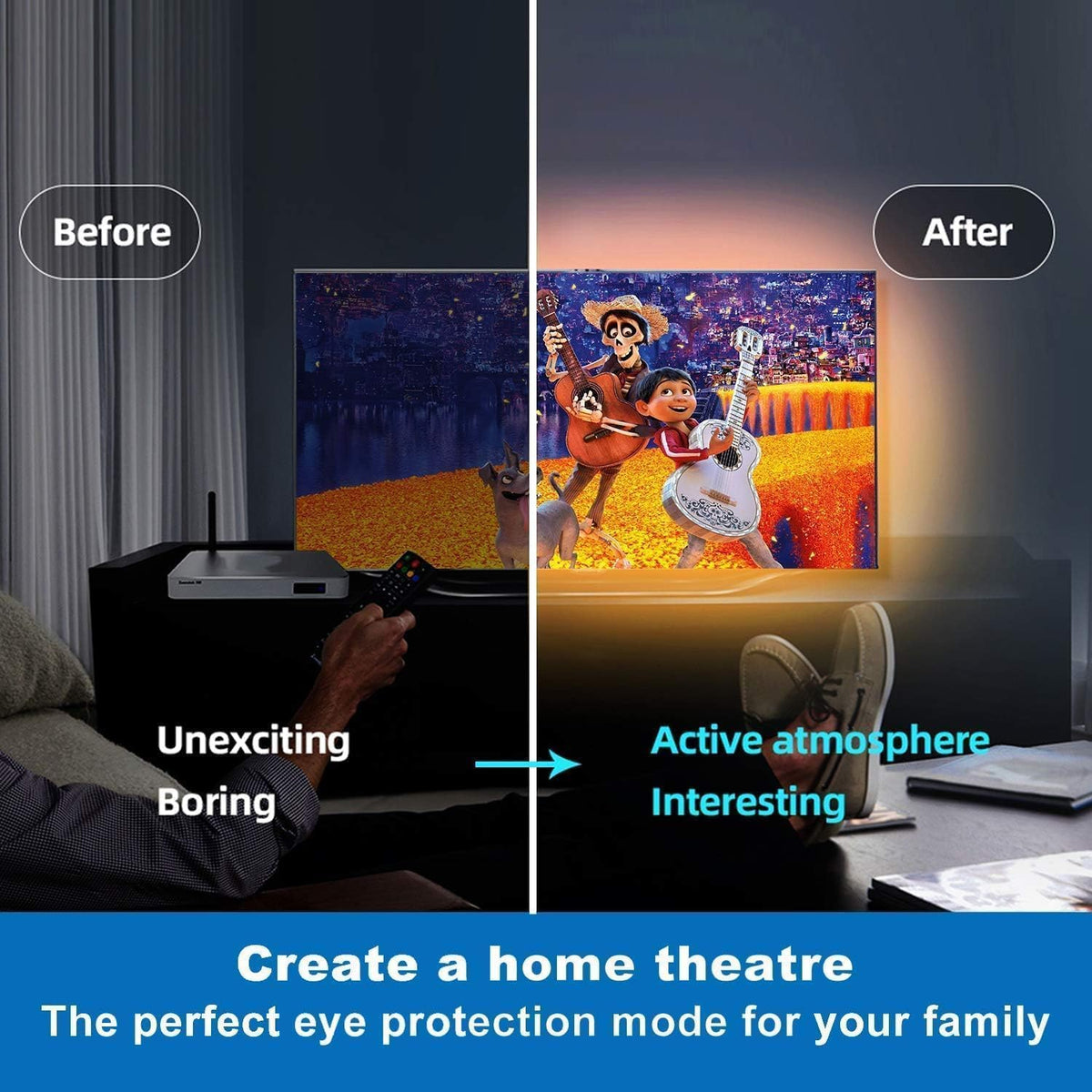 Tenmiro 50ft Led Strip Lights, Smart Led Lights Strip Music Sync Color Changing Lights App Control and 23keys Remote, Led Lights for Bedroom Party Home Decoration