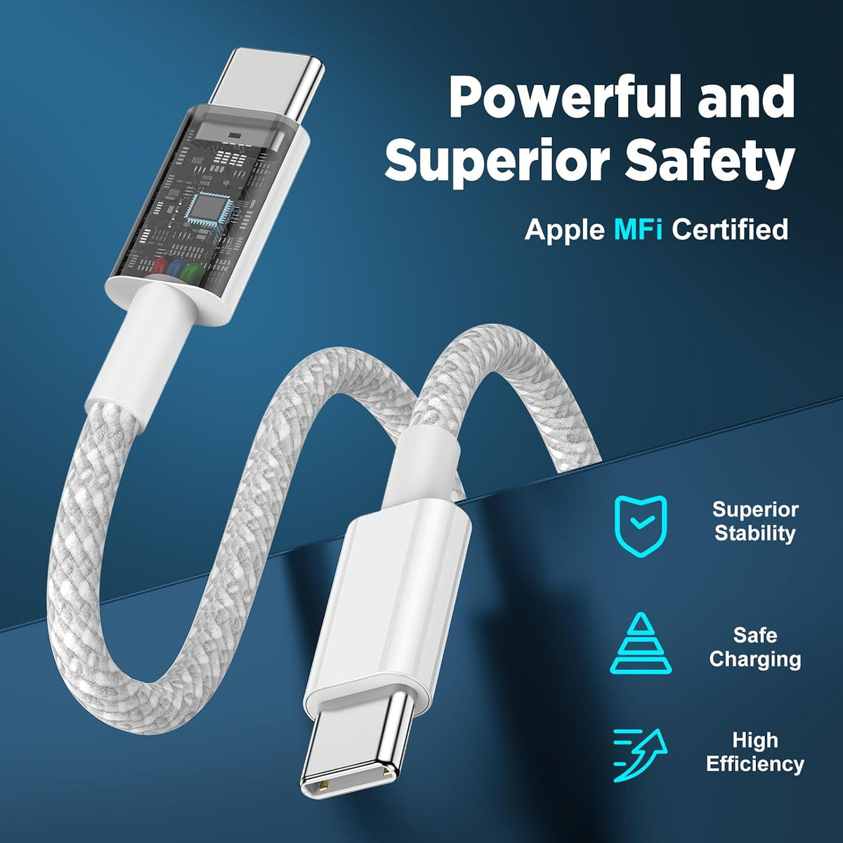 USB C to USB C Cable 6FT+10FT 2Pack 60W iPhone 17 16 15 Charger Cord Long Type C to C Cable Fast Charging for Apple iPhone 17 16 15/Pro/Pro Max/Plus/iPad Pro Air/MacBook/Air/Mini/Samsung Galaxy