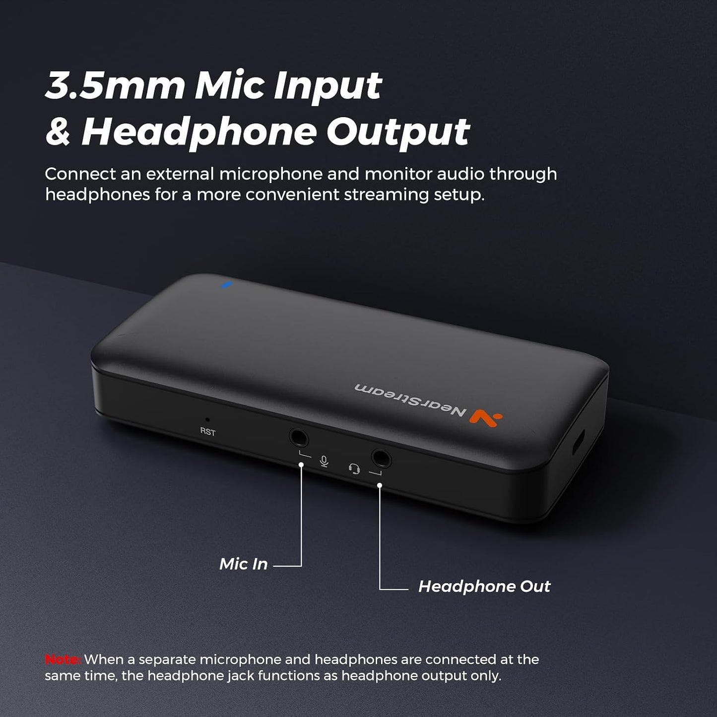 CCD10 Capture Card for PS5, PS4, Xbox, Switch and DSLR Cameras | 1080p60 USB-C 3.0 Capture, 4K60, 2K120 or 1080p240 Passthrough, Low Latency, 3.5mm Mic Input, OBS, Windows/Mac/Linux Support
